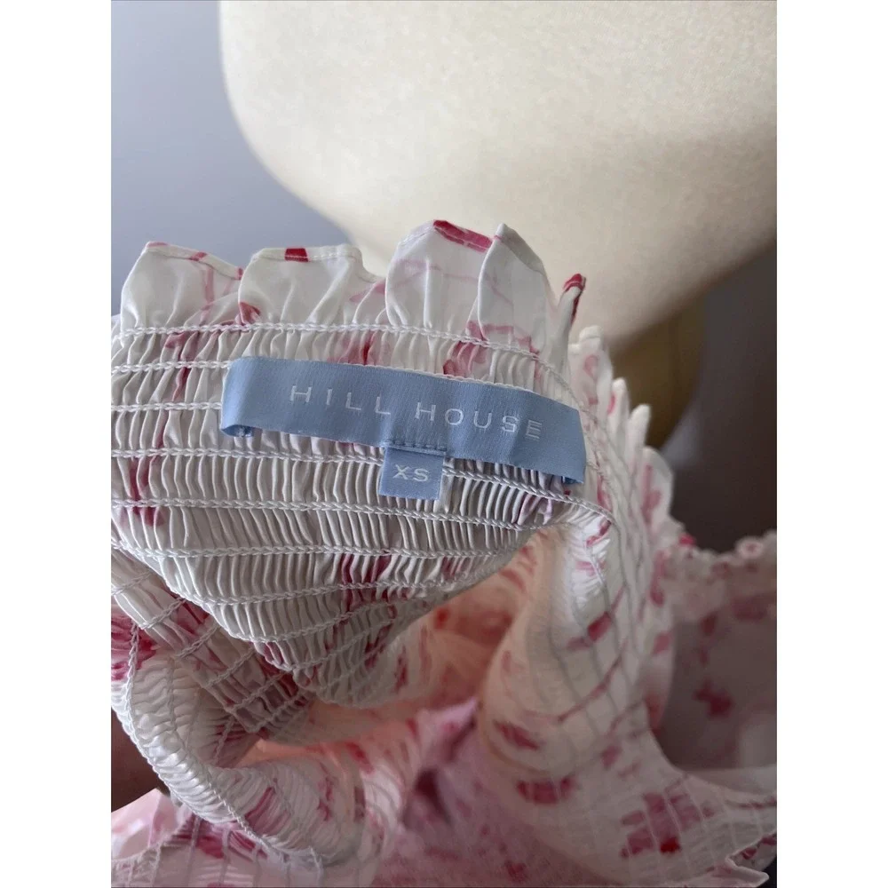 Hill House Nesli Nap Dress in Pink Rose Botanica XS - Picture 9 of 10